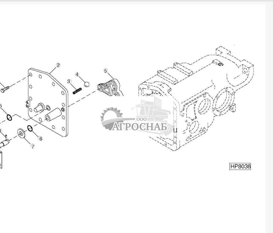 Transmission and Differential Housing Cover and Shifter Cam 